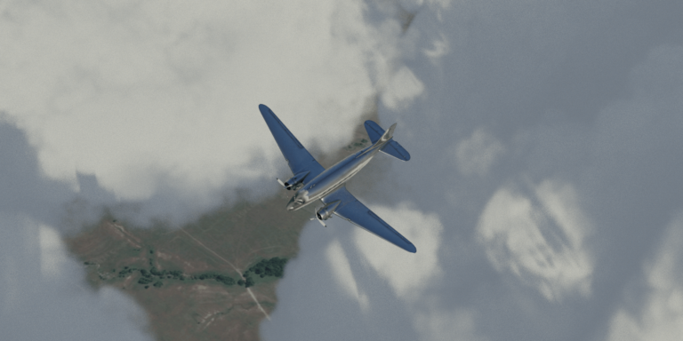 aircraft flying through the sky