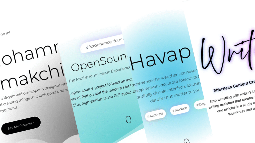Mohammadreza ilmakchi, Soundtaps, The Havapp, Write Dash